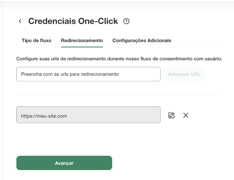 Redirection URLs